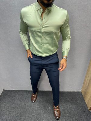 Luxury Solid Satin Shirt