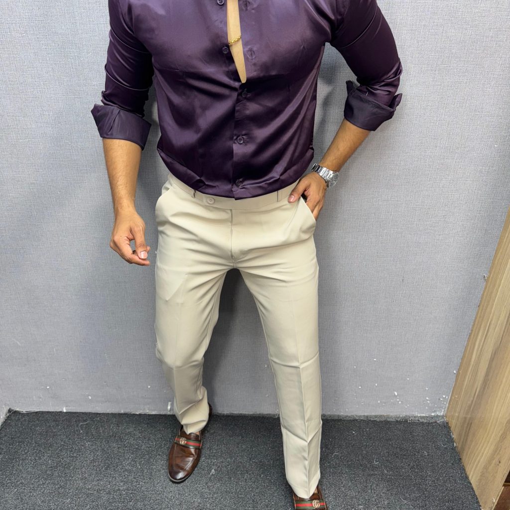 Luxury Solid Satin Shirt