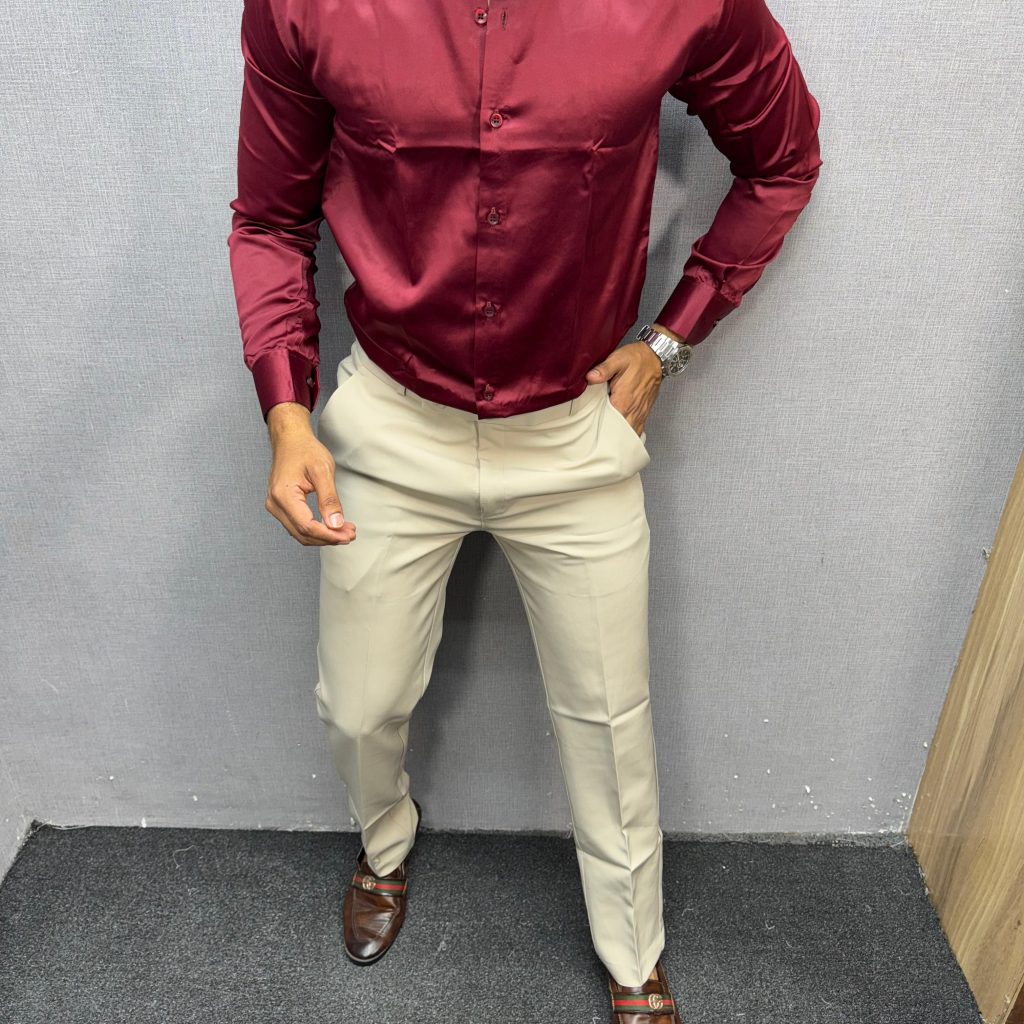 Luxury Solid Satin Shirt