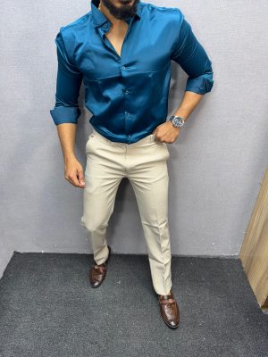 Luxury Solid Satin Shirt